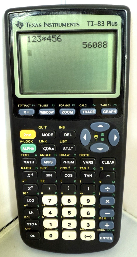 Texas Instruments TI-83 Plus Graphing Calculator with Notepad Carrying Case