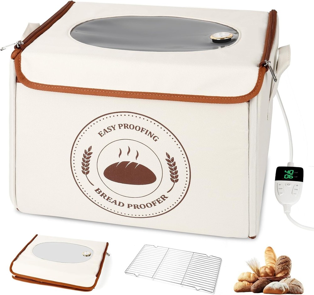 Bread Proofing Box W/ 6 Temperature Settings(50-122℉ & 48H Timer Foldable Dough