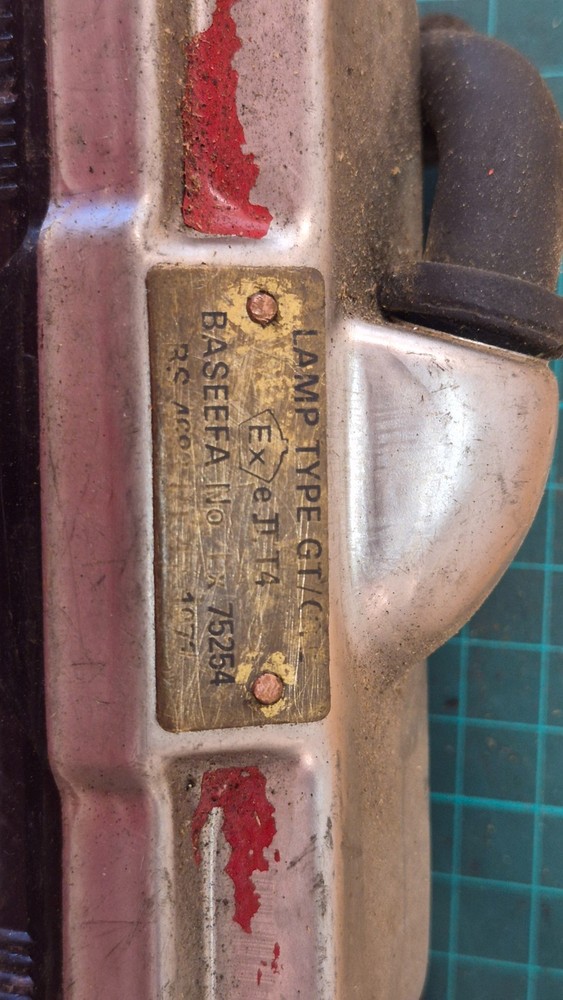 Miners cap lamp Battery pack Type T and additional lamp - Untested