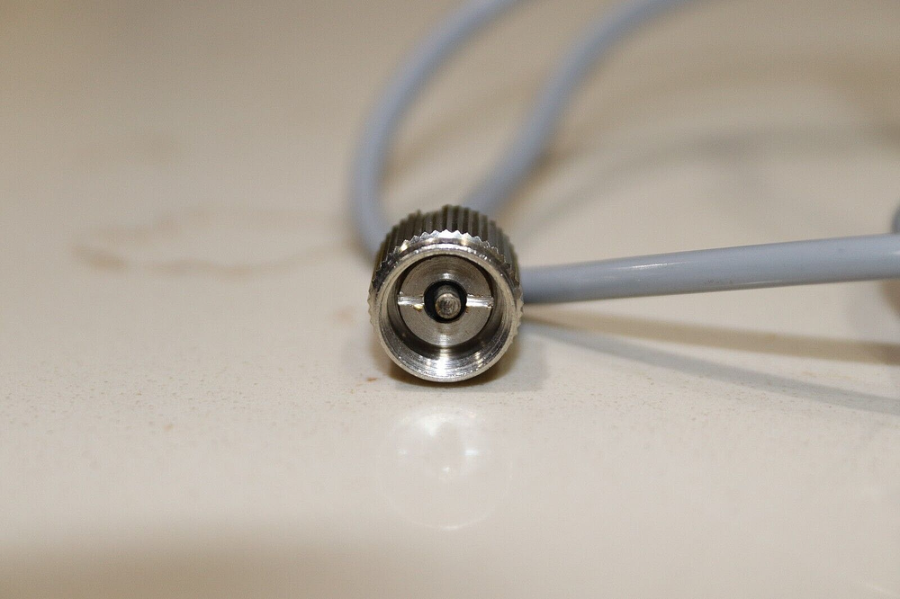 Vintage 10 foot Flash Synch cable threaded