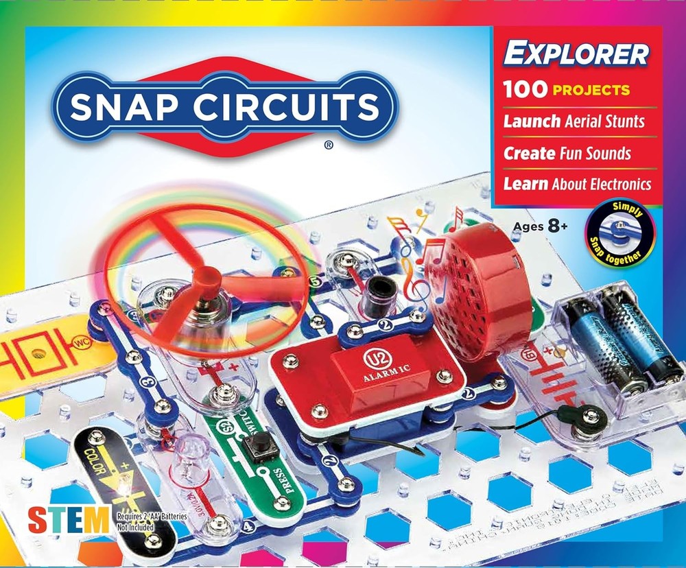 Snap Circuits Jr. SC-100 Electronics Exploration Kit, Over 100 100 Projects