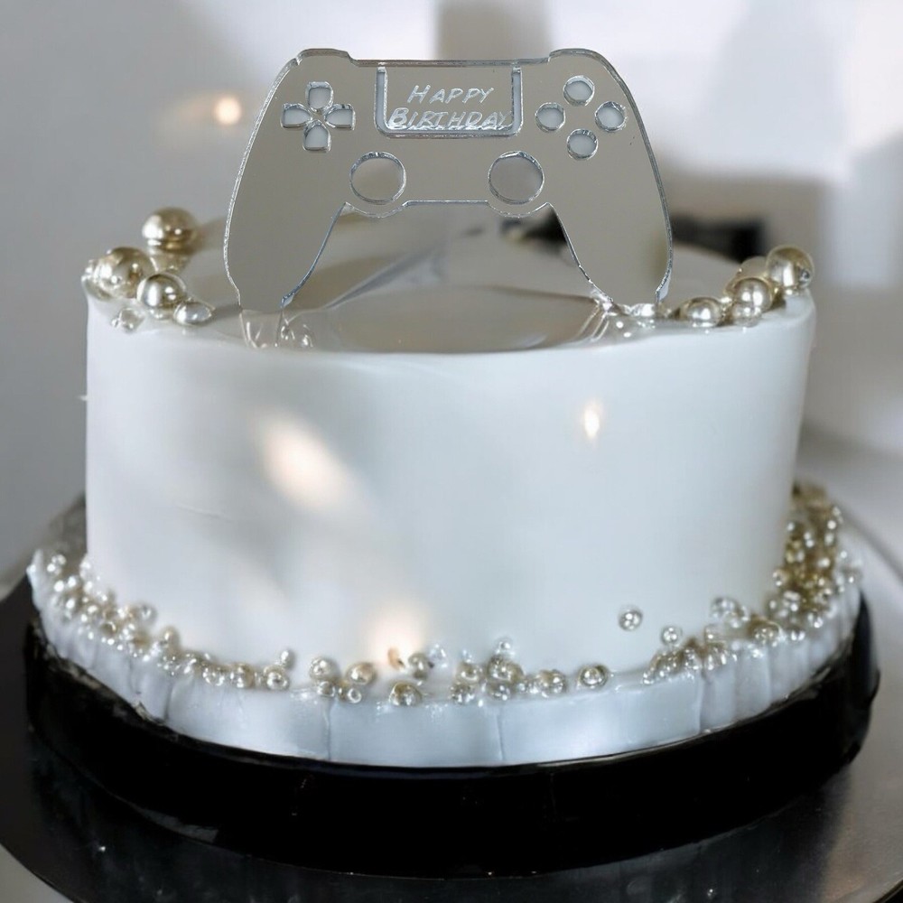 Gaming Controller Shaped Cake & Cupcake Toppers, Many Colours & Sizes