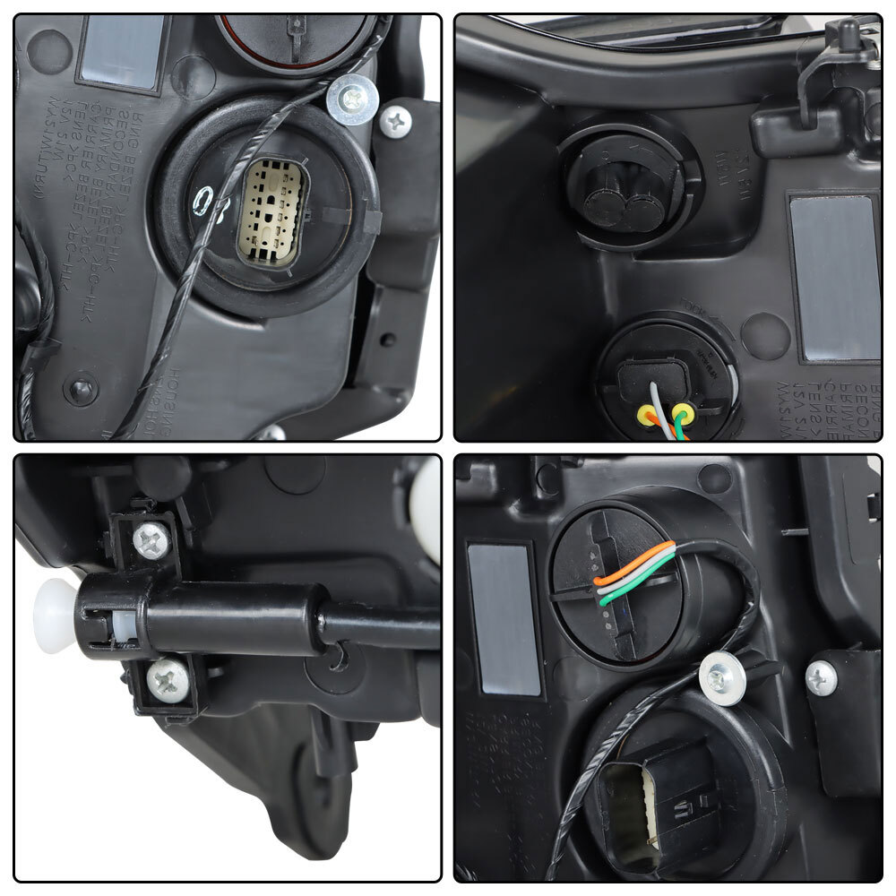 Projector Headlight Assembly Halogen For 2013-2018 Cadillac ATS Left+Right Side