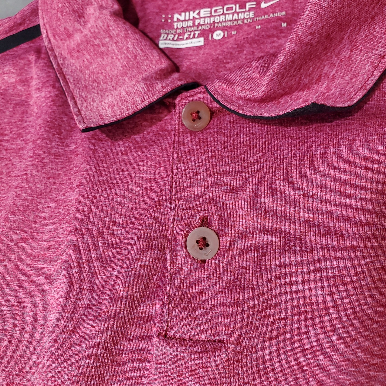 Nike Golf Tour Performance Dri-FIT Polo Shirt Mens Medium Red