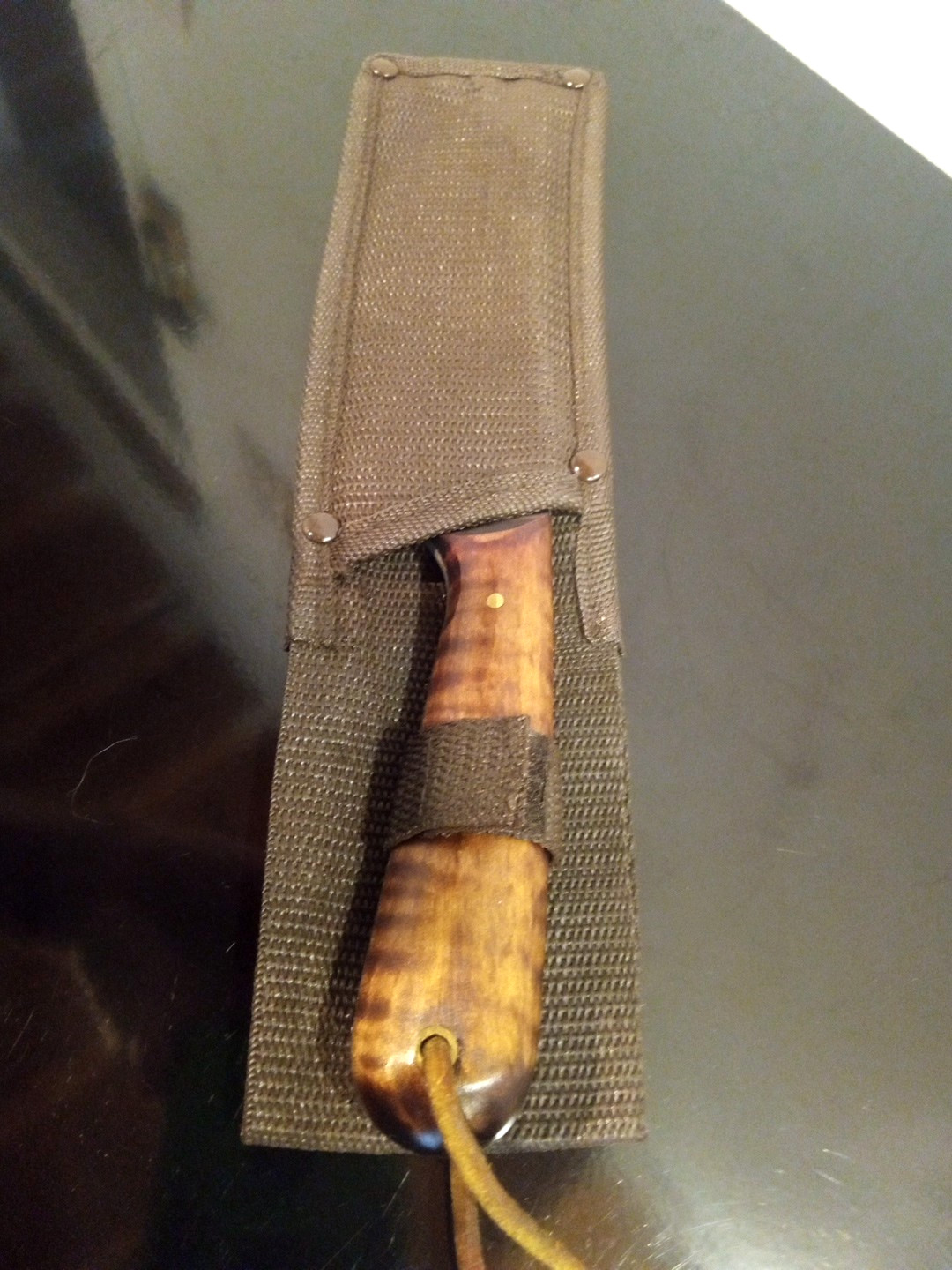 Vintage Custom-HandMade JEFF WHITE 11'' Primitive Camp Knife. Thick & Heavy Duty