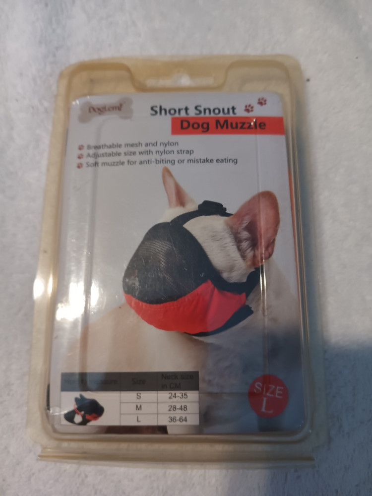 Short Snout Dog Muzzle Size Large New