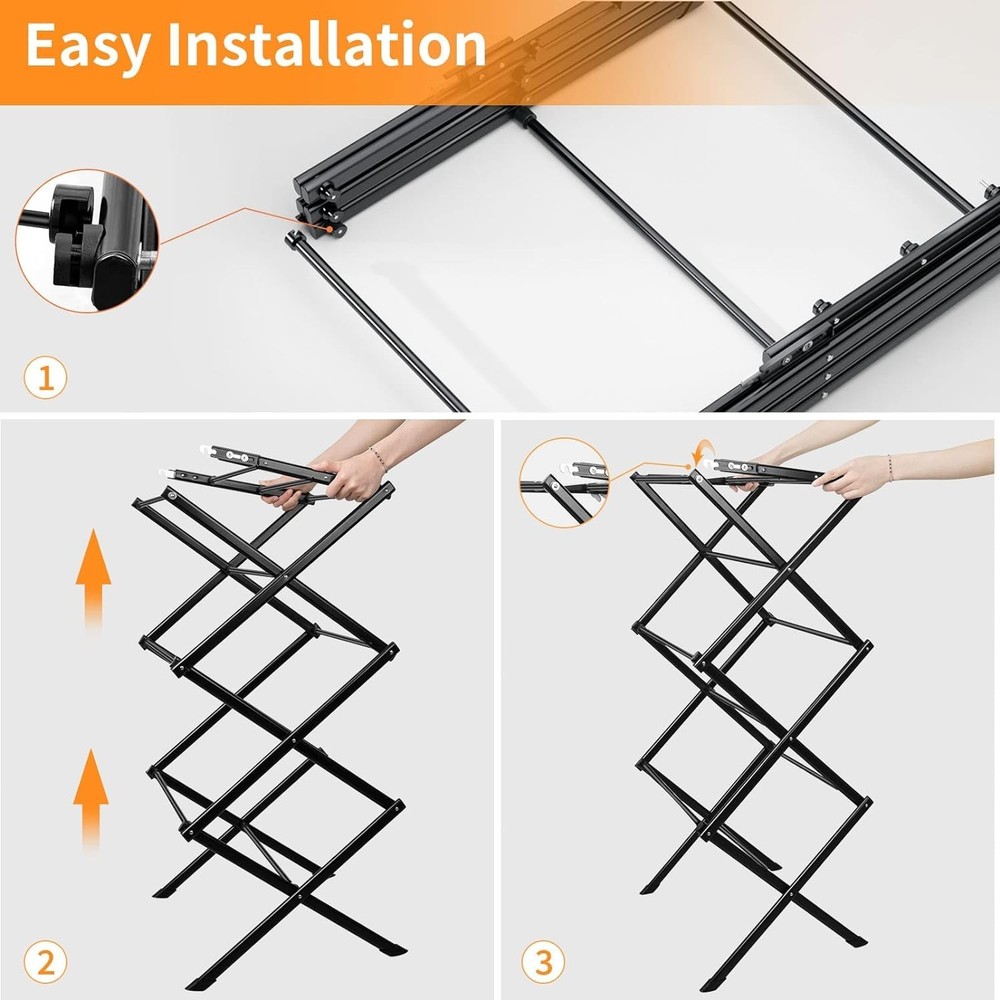 Clothes Drying Rack Indoor Outdoor Foldable Space Saving Laundry Drying