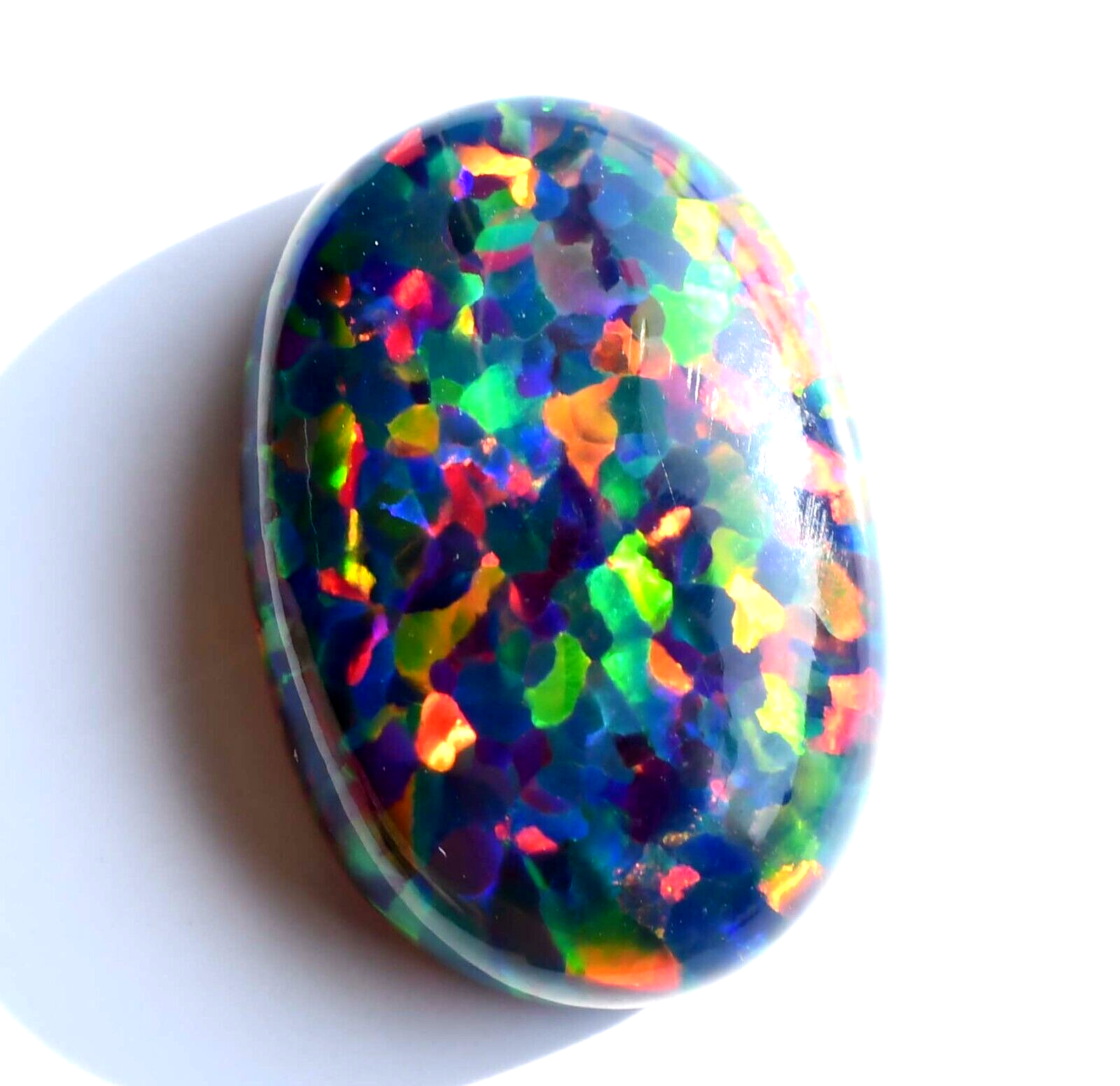10.60 CT Natural Ethiopian Black Fire Opal Certified Very Rare Precious Gemstone
