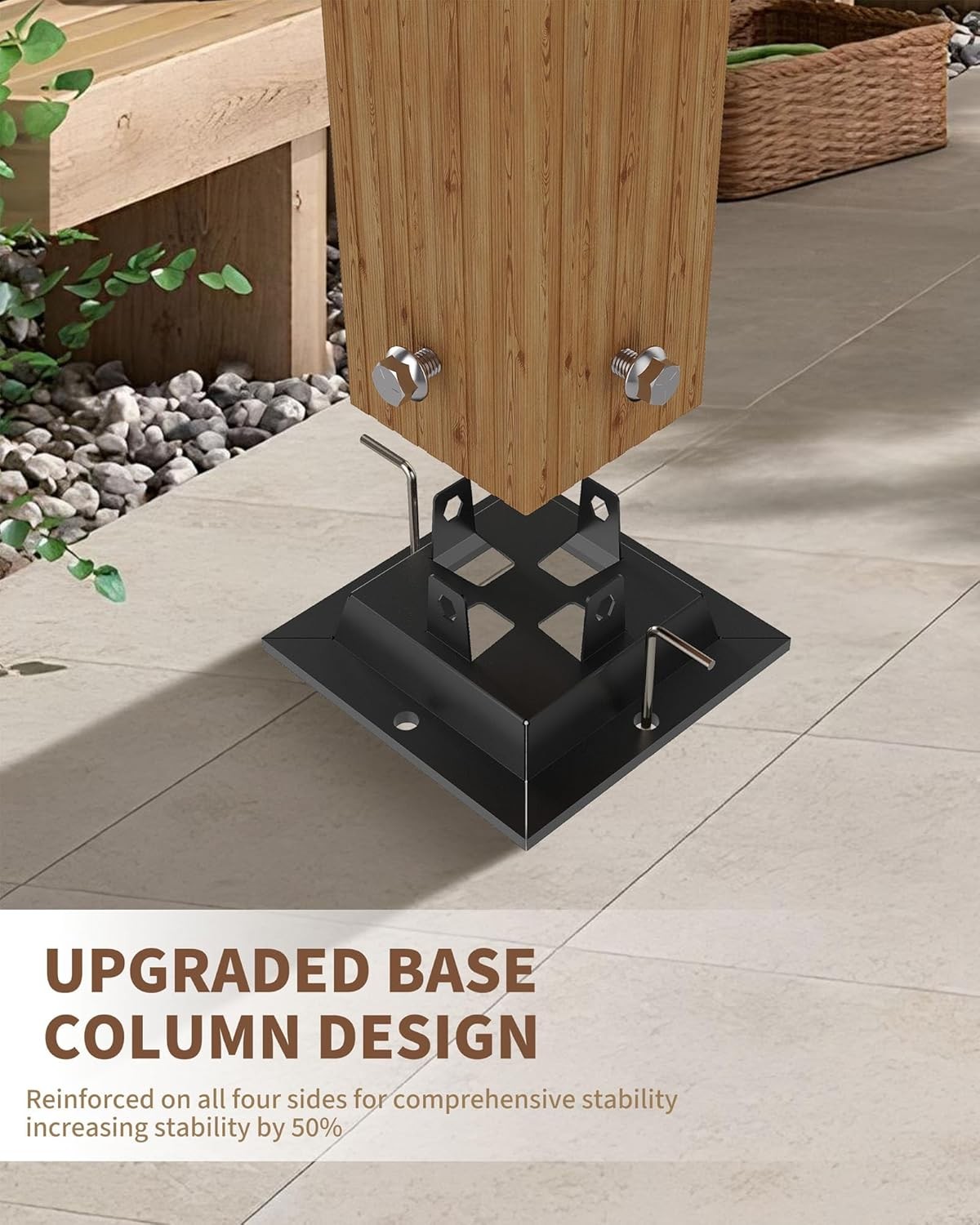 10 x 10 ft Wood-Grain Aluminum Pergola, Outdoor Pergola with Retractable Canopy