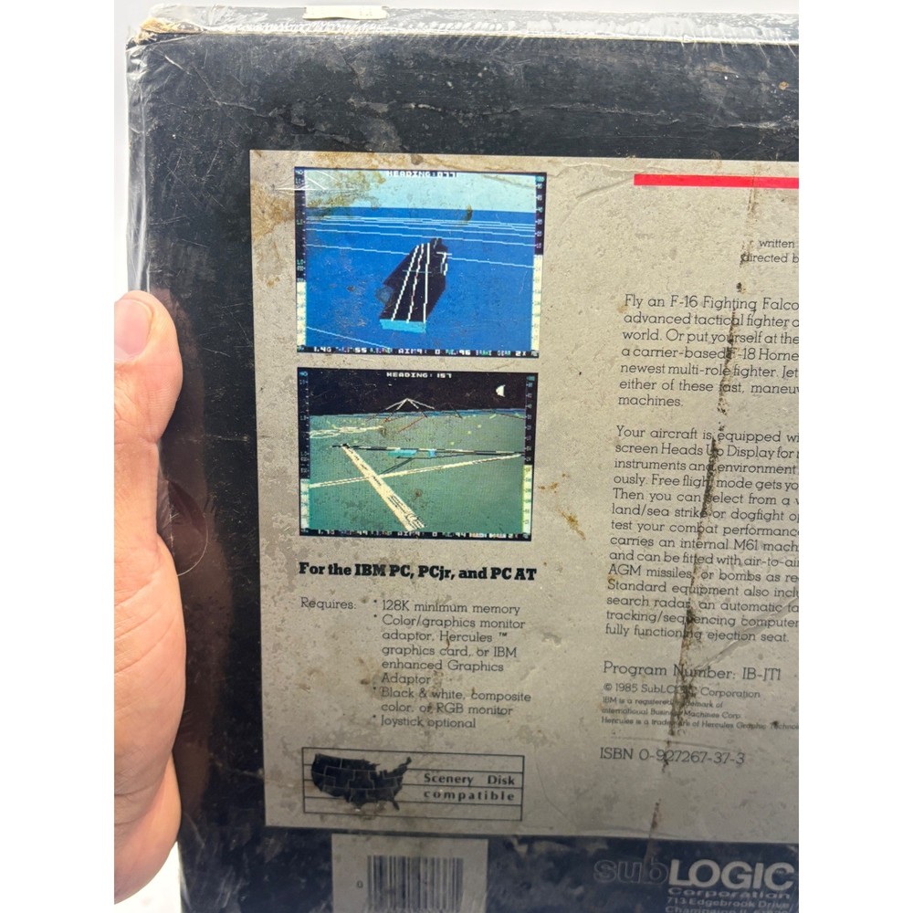 SubLogic JET Version 2.0 Flight Simulator Game for IBM PC PCJr and PC AT