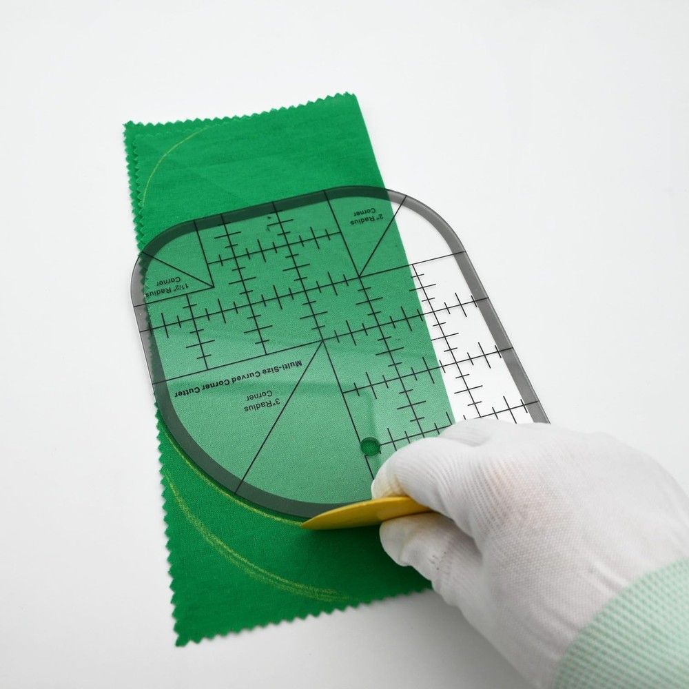 Quilting Ruler Tool, Curved Corner Cutter, Patchwork Template Clear