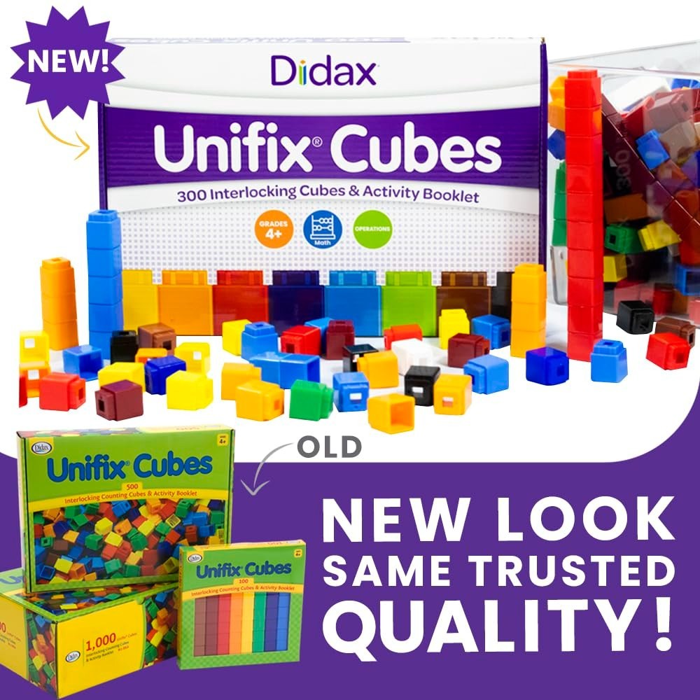 Educational Resources Unifix Cubes Set 100 Pack
