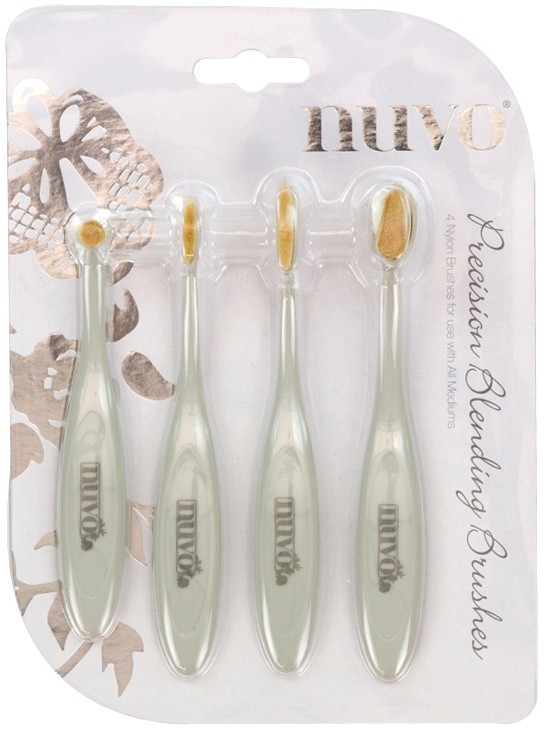 Nuvo Precision Blending Brushes-4/Pkg