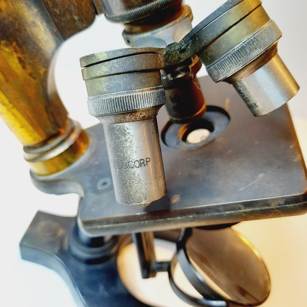 ANTIQUE BRASS BAUSCH & LOMB Optical Co MICROSCOPE 1897