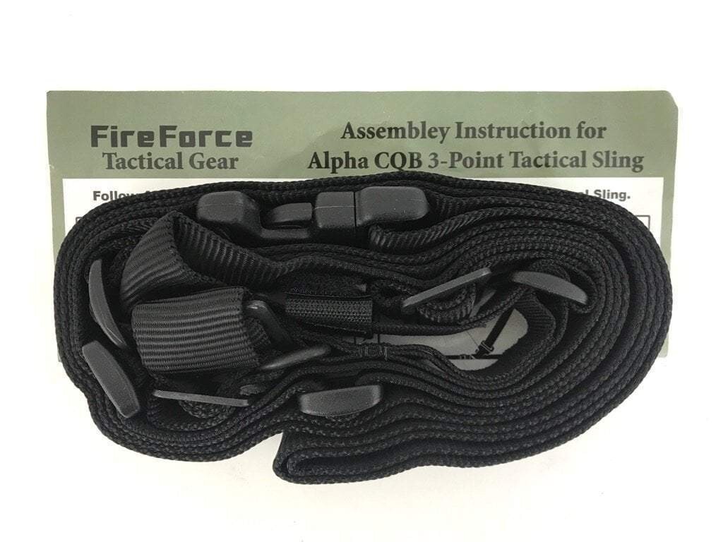 Military 3-Point Tactical Sling - Army, USMC, Black Rifle Sling - Made in USA