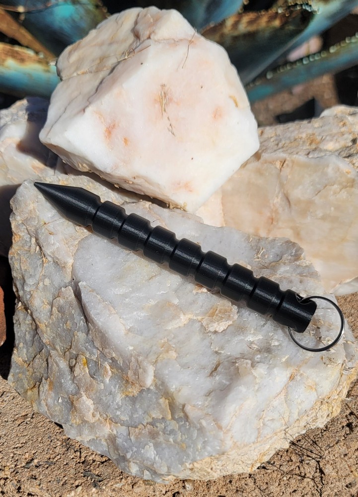 3D Printed Tactical Spike Keychain Strong ABS Plastic Multi Tool