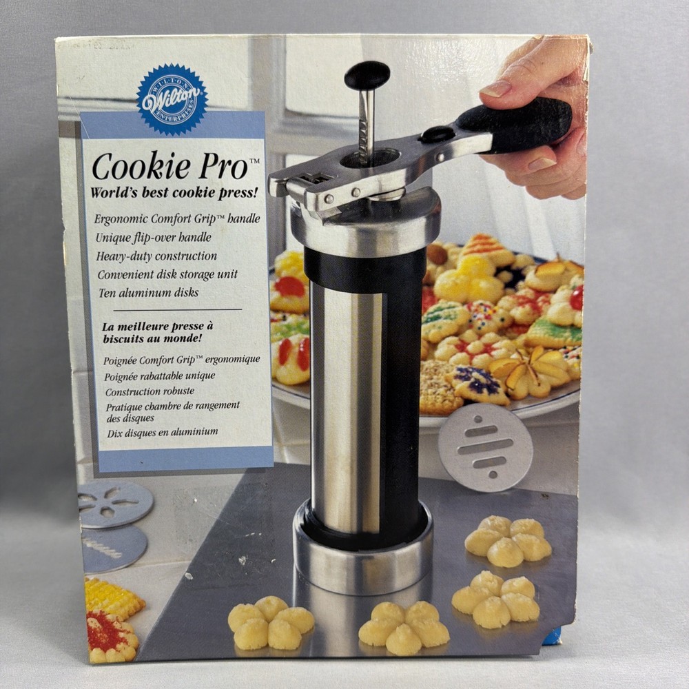 Wilton Cookie Pro Cookie Press - Silver NIB New Open Box