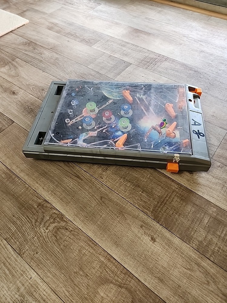Totes Tabletop Pinball Sci Fi Space Ship Planets Game Works Missing Head Parts