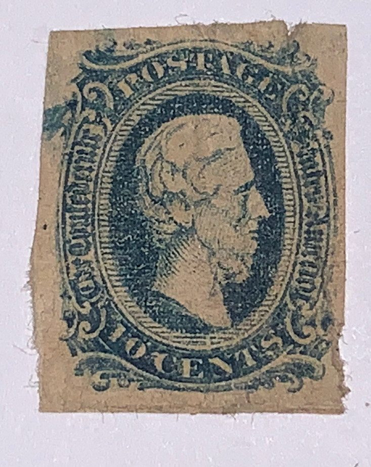 Travelstamps: US Stamps CONFEDERATE CSA SCOTT #12 Mint OG 10 cents