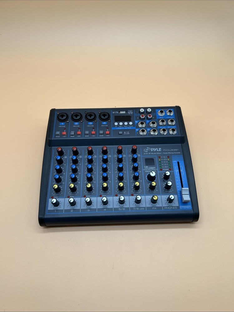 Pyle PMXU83BT 8-Channel Bluetooth Studio Mixer , Used/Untested.