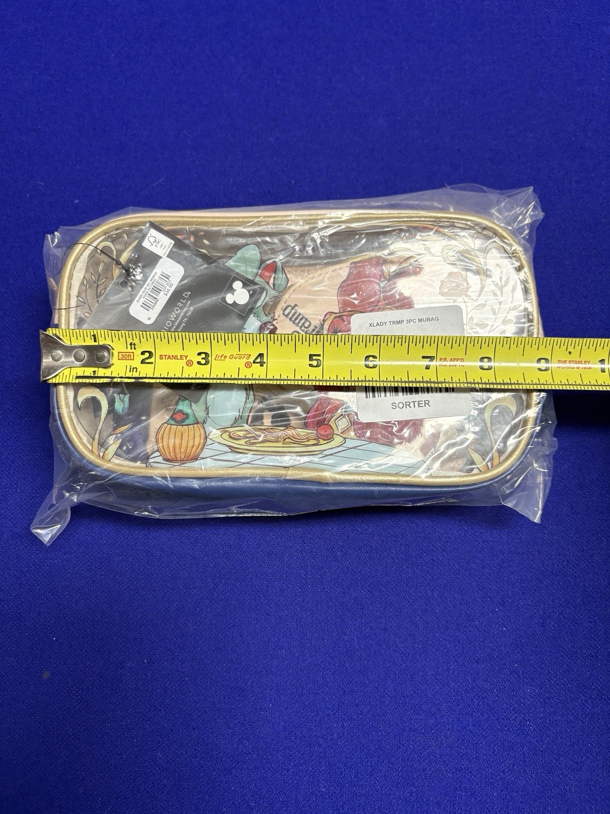 Disney Lady & The Tramp 3 Piece Makeup Bag Set New Exclusive