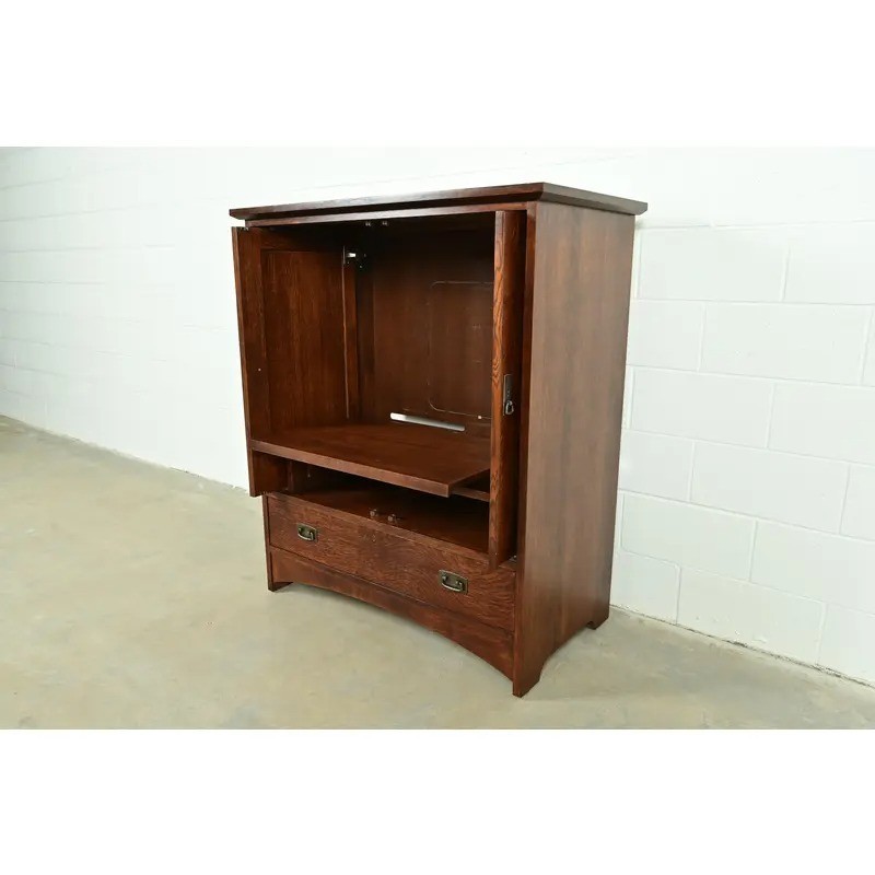 Stickley Mission Oak Arts & Crafts Media Cabinet