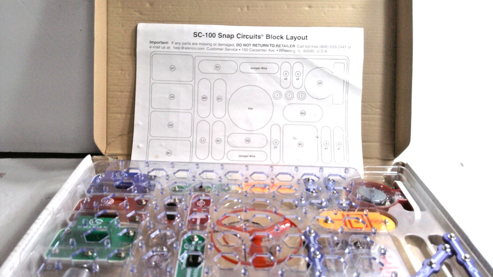 Snap Circuits Jr SC-100 Electronics Exploration Kit Ages 8-108 STEM Learning Toy