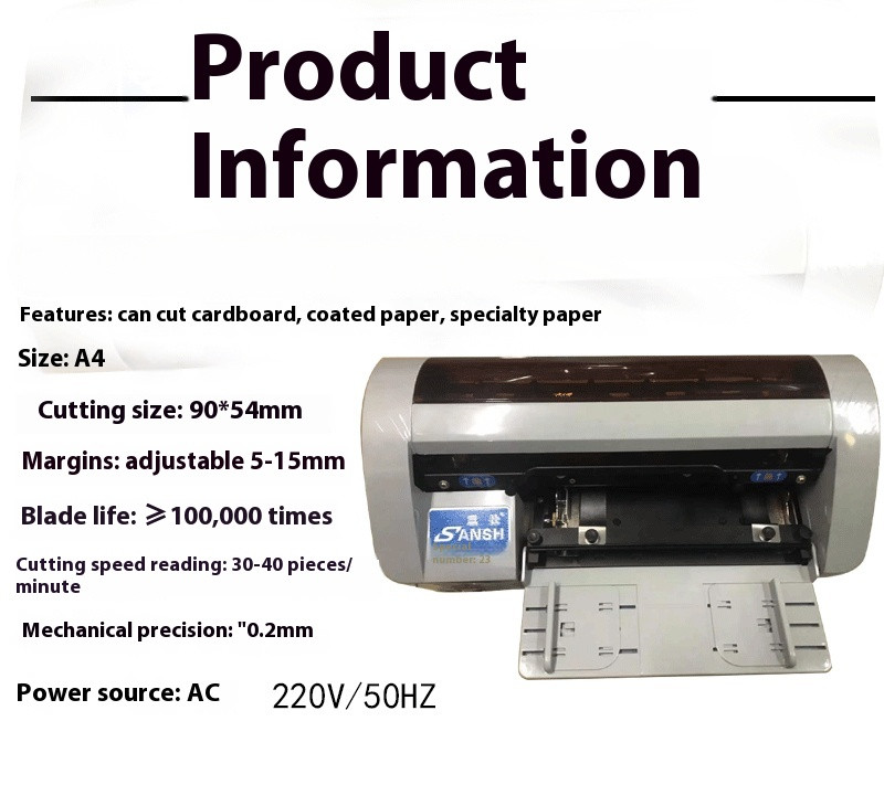 Card Cutting Machine Motorized Automatic Cutting Machine Cutting Machine