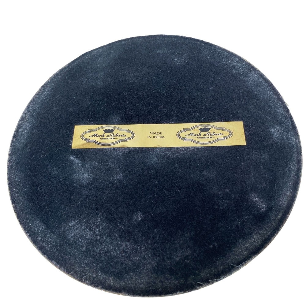 MARK ROBERTS Wine Coaster Ornate Bottle Holder Silver Plate