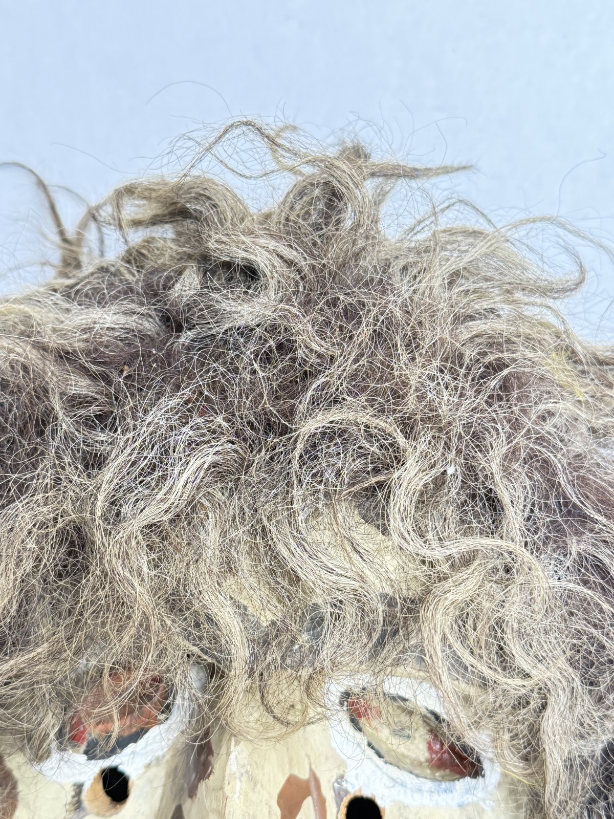 Antique RARE Native American Mask Cherokee Indian Booger FULL Headdress 13"