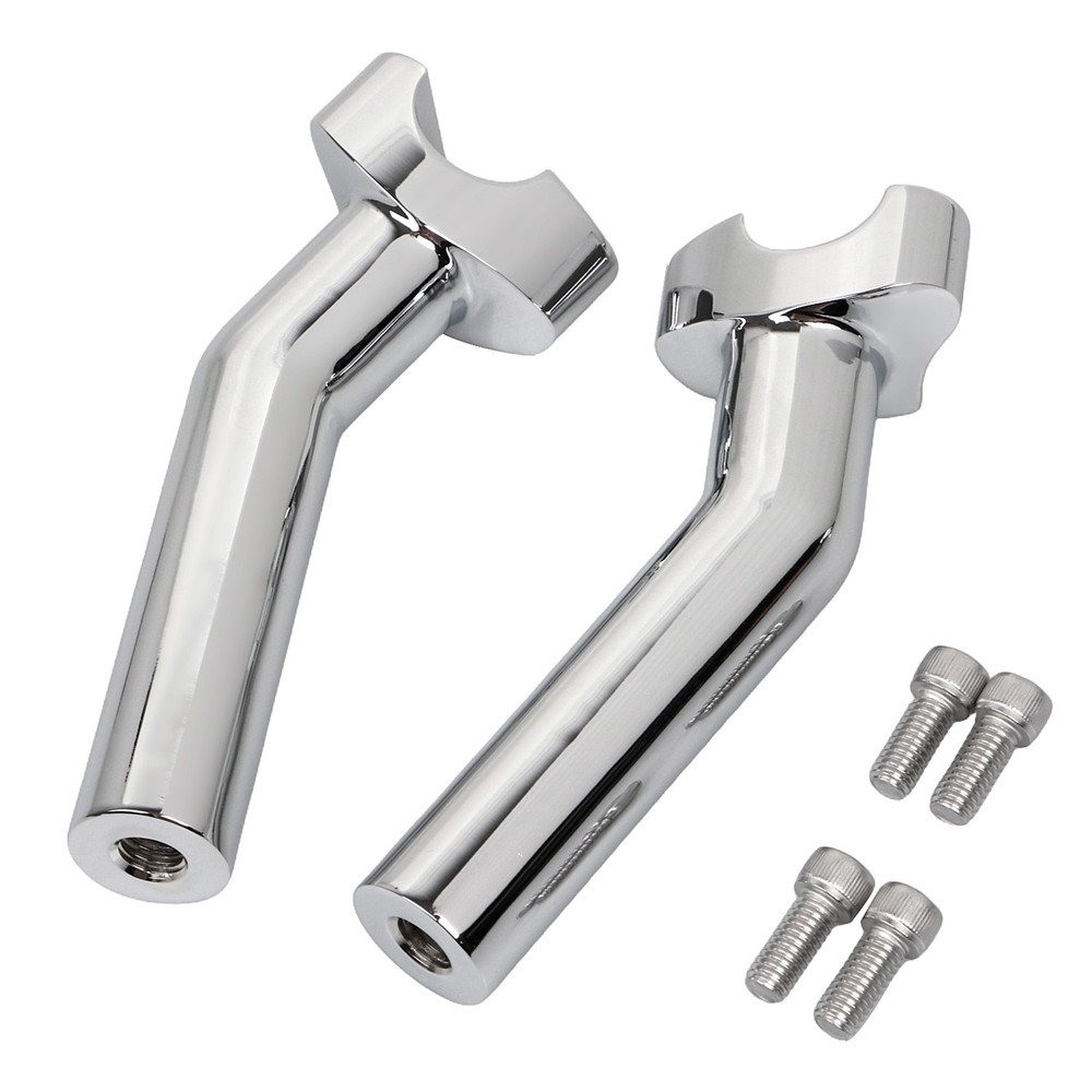 Chrome 6.5" Pullback Handlebar Risers For Harley Softail Dyna Super Wide Glide
