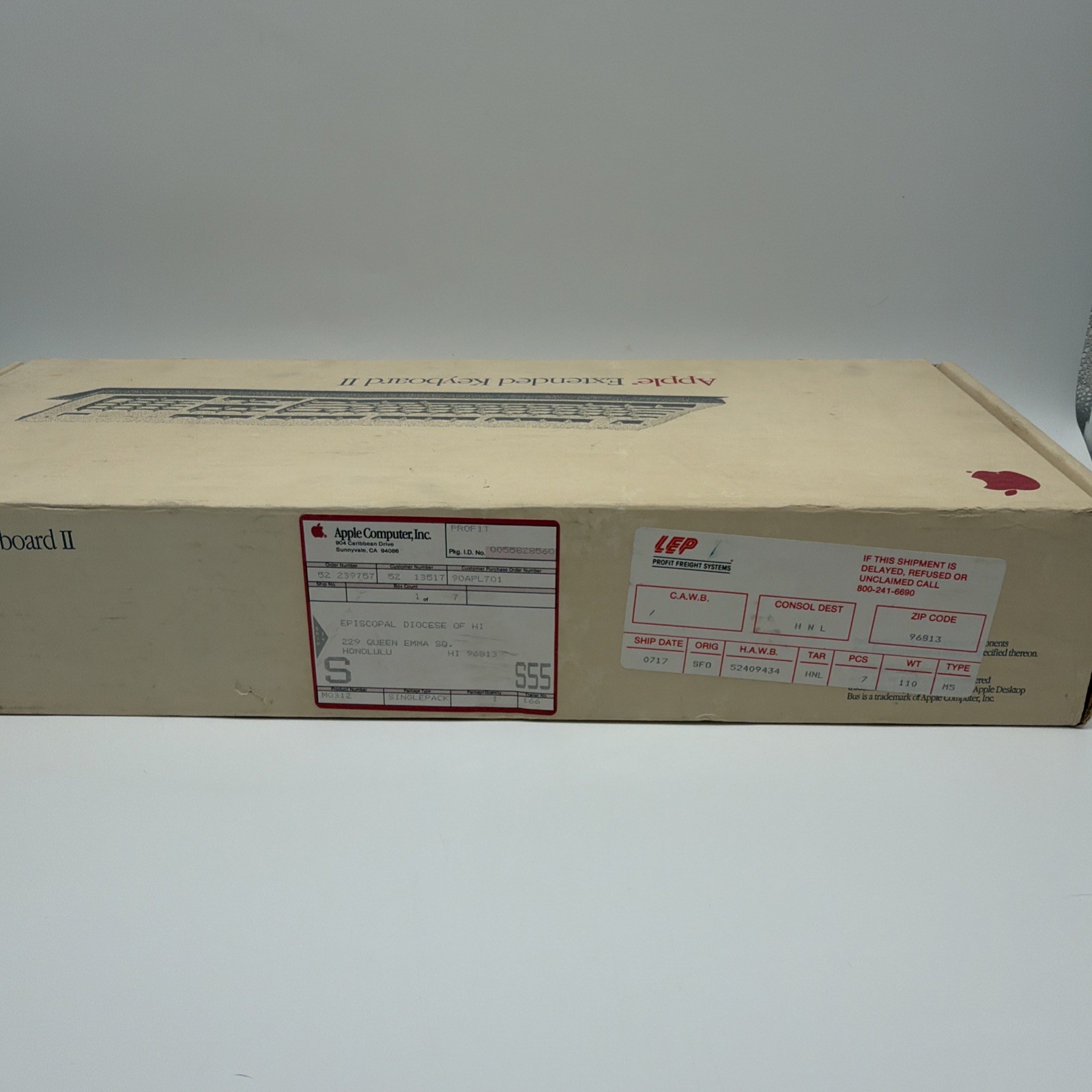 Apple Extended Keyboard box only Vintage Rare M0312