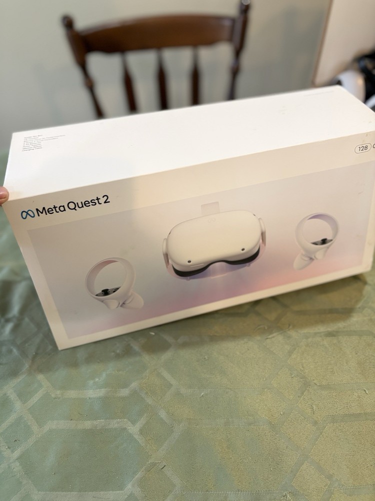 Meta Quest 2 + Controllers (Virtual Reality Gaming Accessory Bundle - 128gb