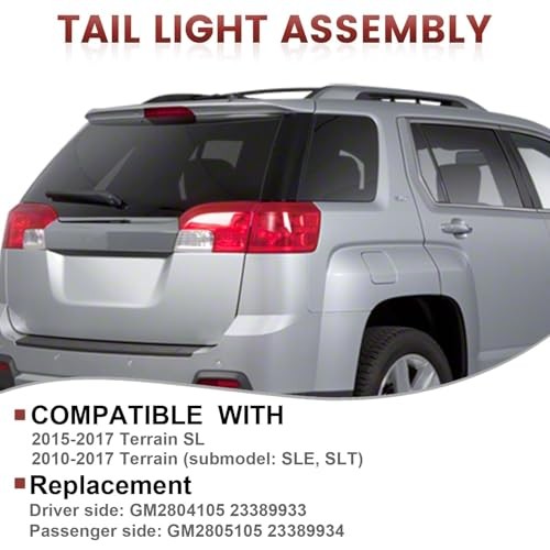 Tail Lights Outer Assembly Compatible with 2010-2017 GMC Right Side 10-17 Outer