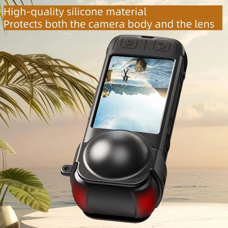 For Insta360 X4 Silicone Case Camera Protective Kit Action Camera Case/Lens Cap
