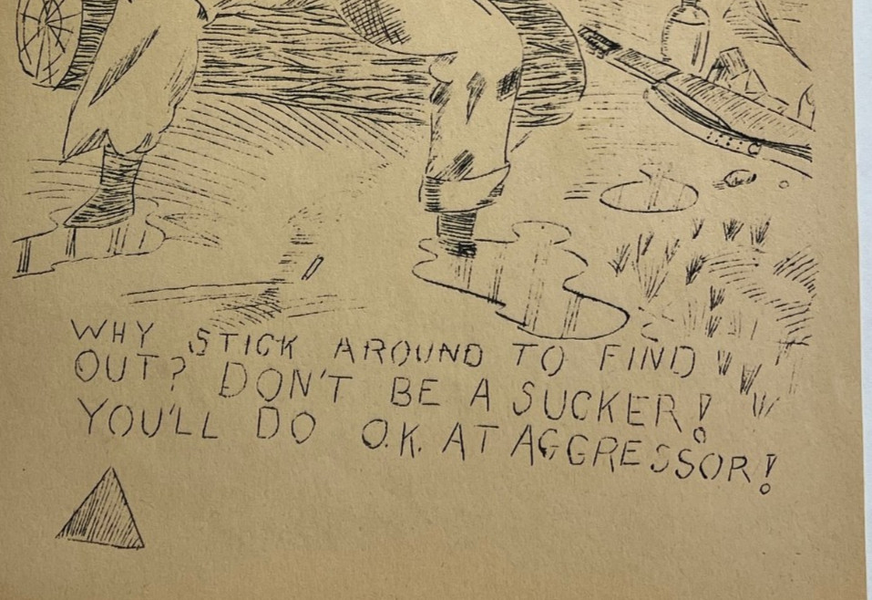 Anti US Korean War Propaganda Miserable Marine Sheet Leaflet China