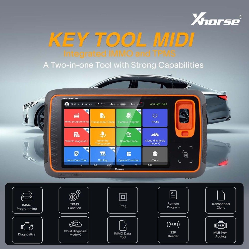 Xhorse Key Tool MIDI Basic Version All-in-One IMMO/TPMS/Progarmming/Diagnostics