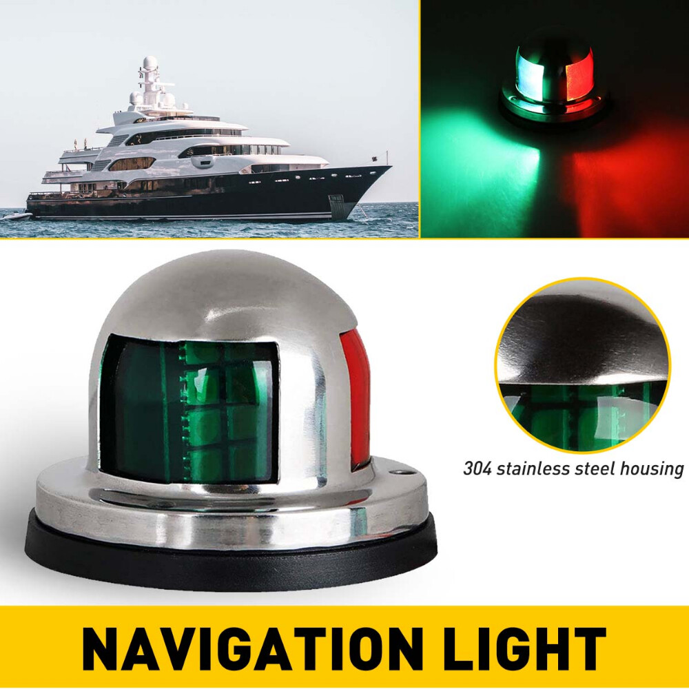 Boat Navigation Lights Red and Green LED Marine Navigation Light Boat Bow Light
