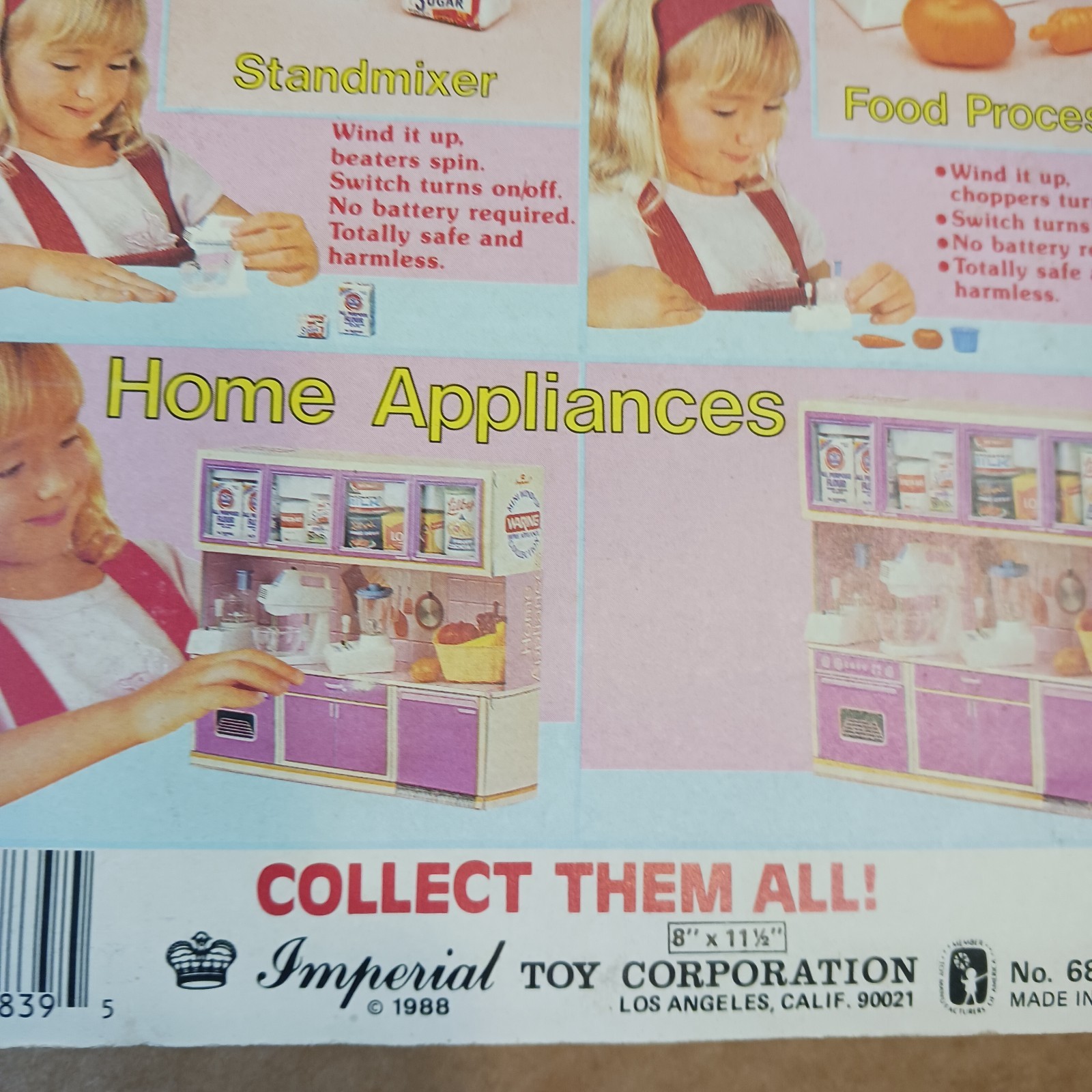 Vintage 1988 NOS Imperial Toy Corp. Mini Wind-Up Home Appliances Collection 6839