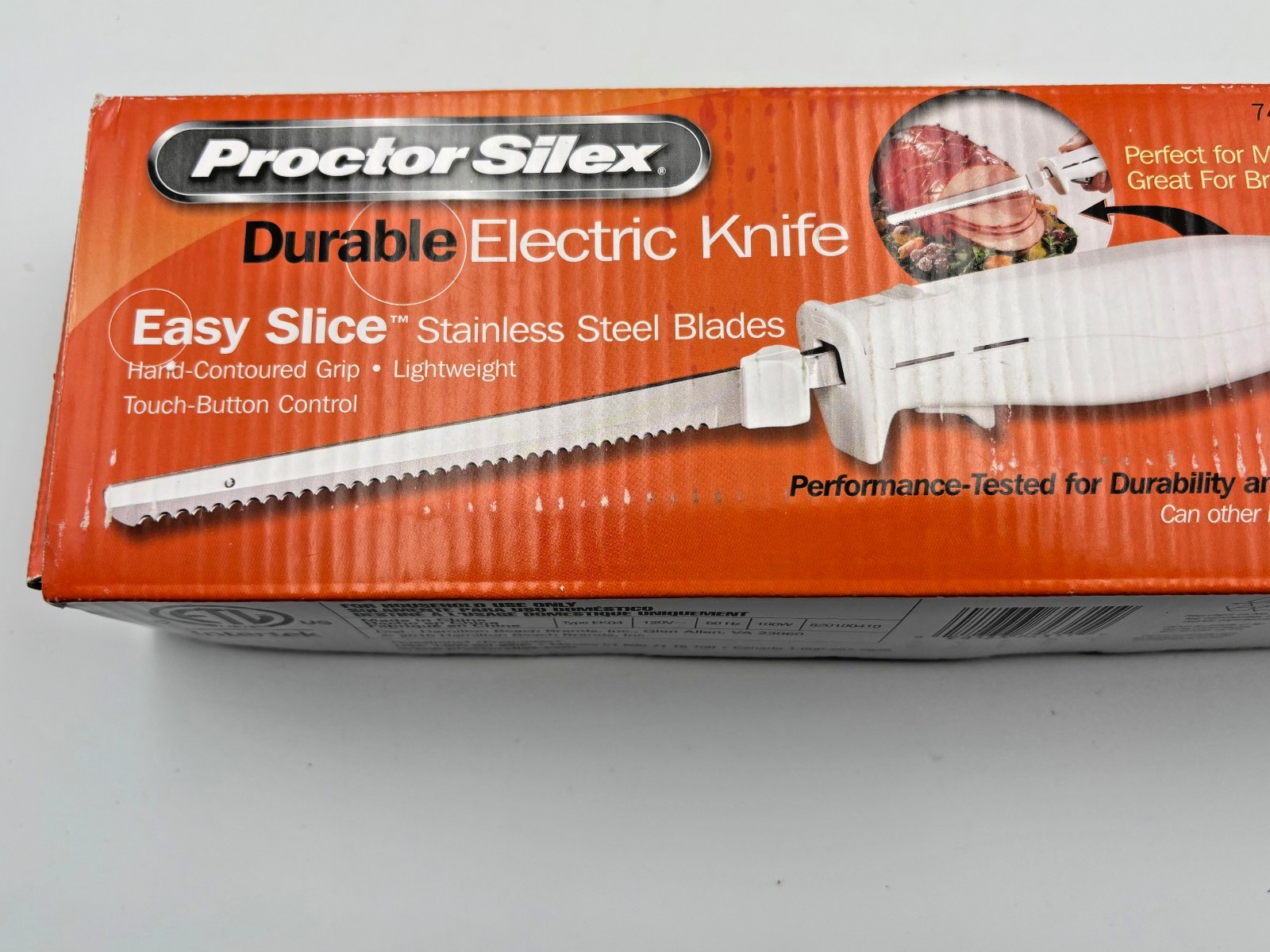 NEW Proctor Silex Easy Slice Electric Knife 74311Y - Meat Carving & Bread Slicer