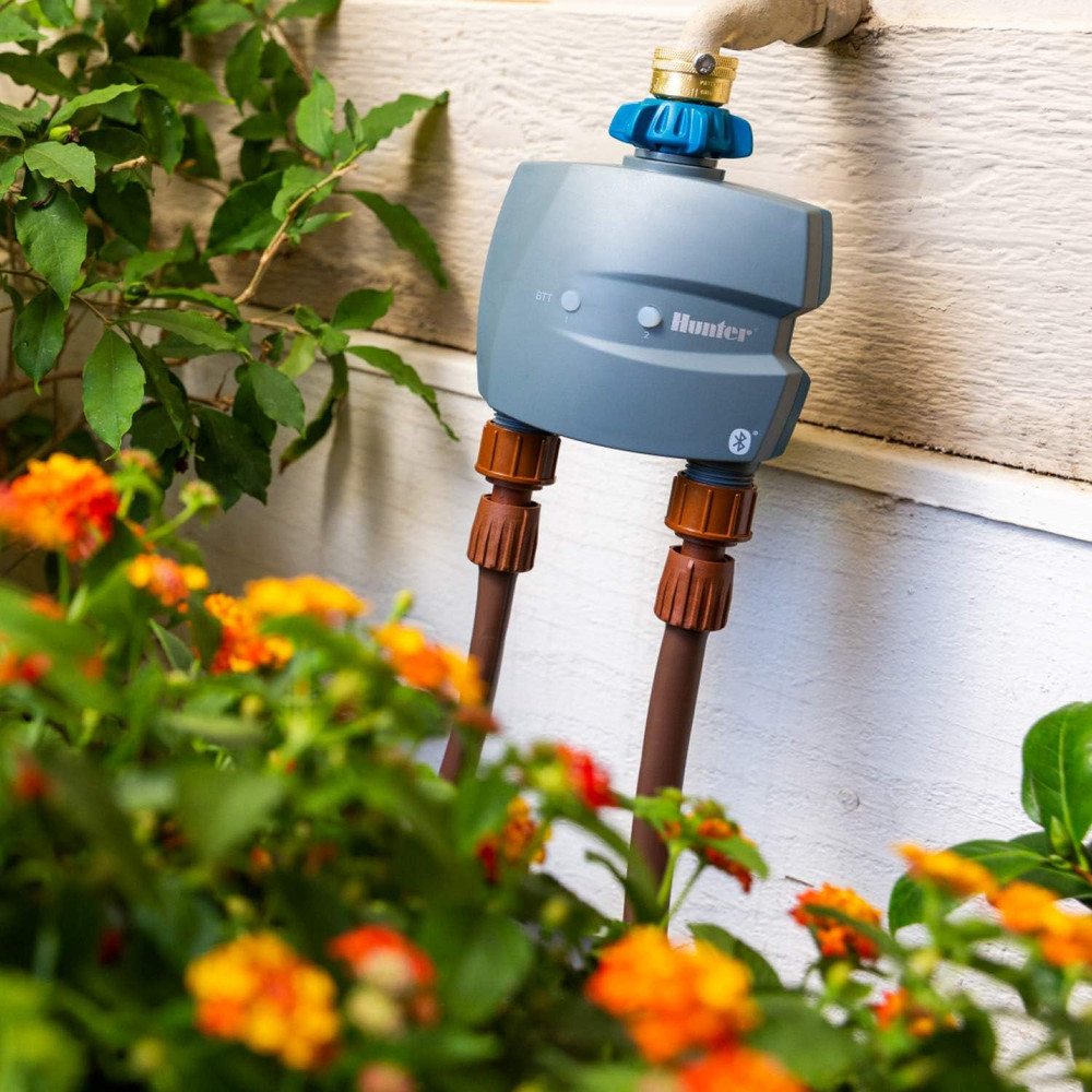 Hunter BTT Bluetooth Hose Timer, 2-Zone Smart Irrigation Controller, App Control