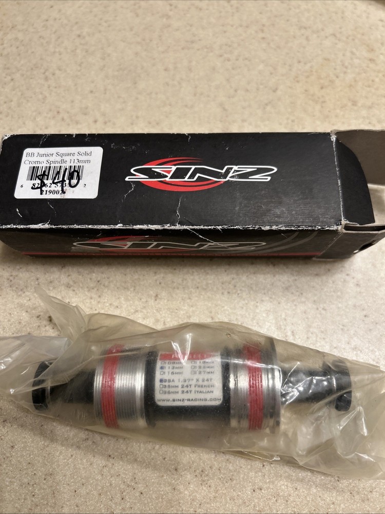Sinz Square Taper Bottom Bracket 113mm Black