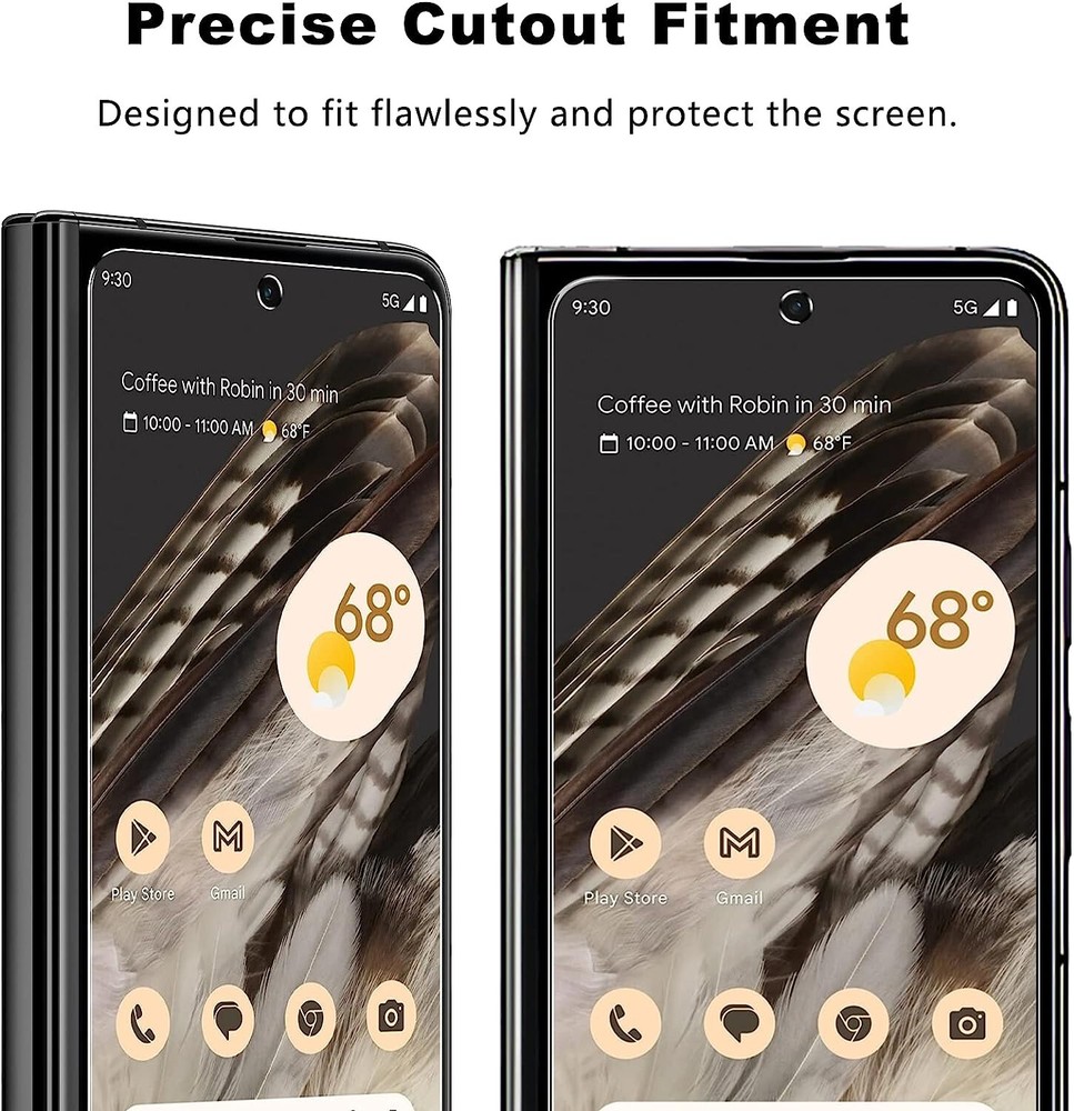 [2-Pack] Premium Real Tempered Glass Screen Protector for Google Pixel Fold