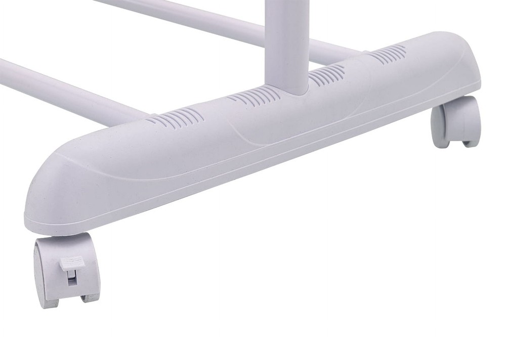 (3 pack) Adjustable Rolling Garment Rack Metal Chrome, White,