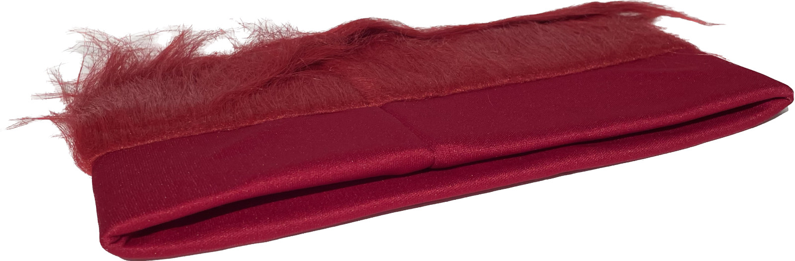 Burgundy Red Fur Headband Funny Clown Wig Punk Spike Hair Hat