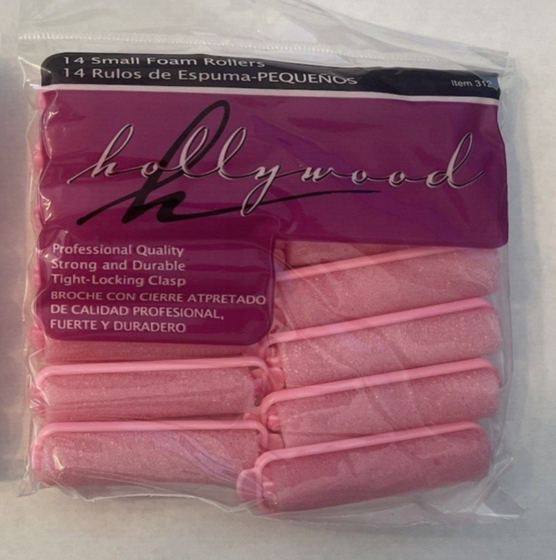 Hollywood Professional, Small Foam Rollers, Small & Comfortable Pink, 14 Rollers