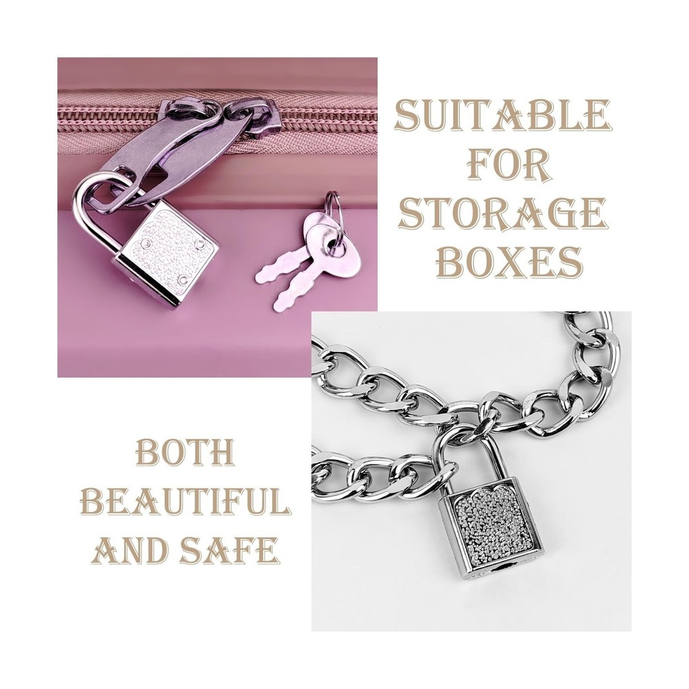 5 Pack Mini Diary Padlock, Small Locks with Keys, Tiny Luggage Locks for Trav...