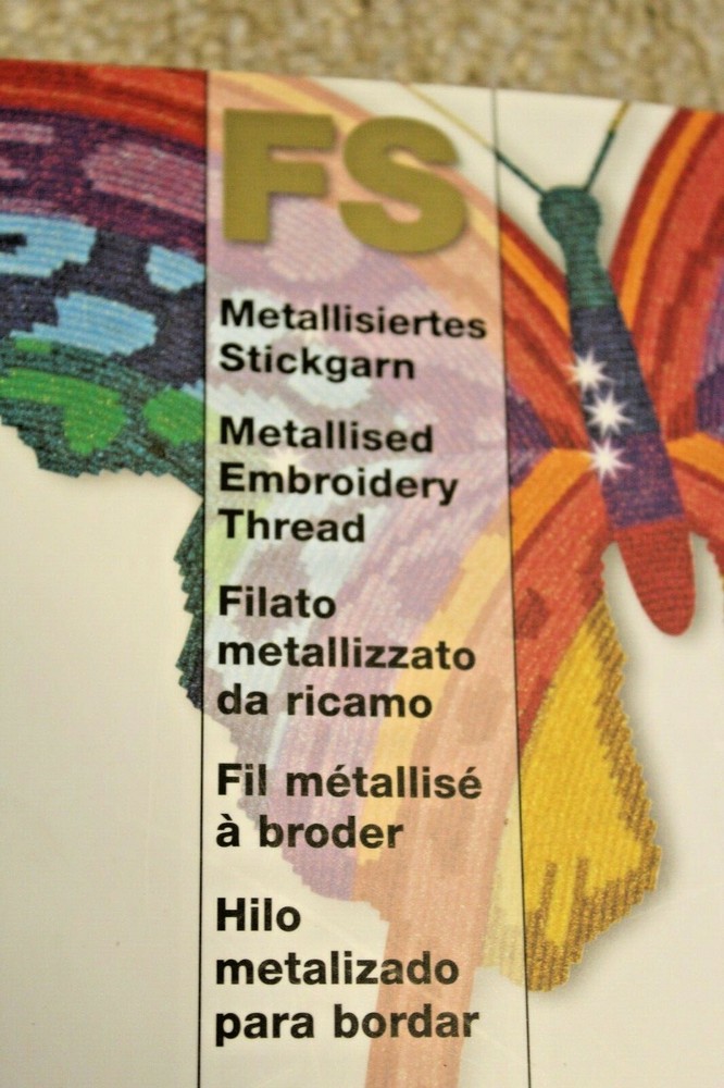 Madeira Machine Embroidery Thread Metallised Metallic Swatch Sample Color Card
