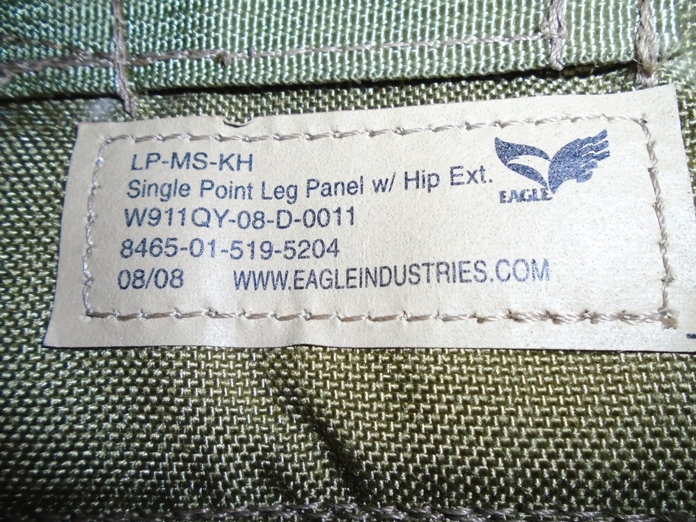 NEW Eagle Industries Molle Khaki Single Point Drop Leg Panel w/ Hip Extender