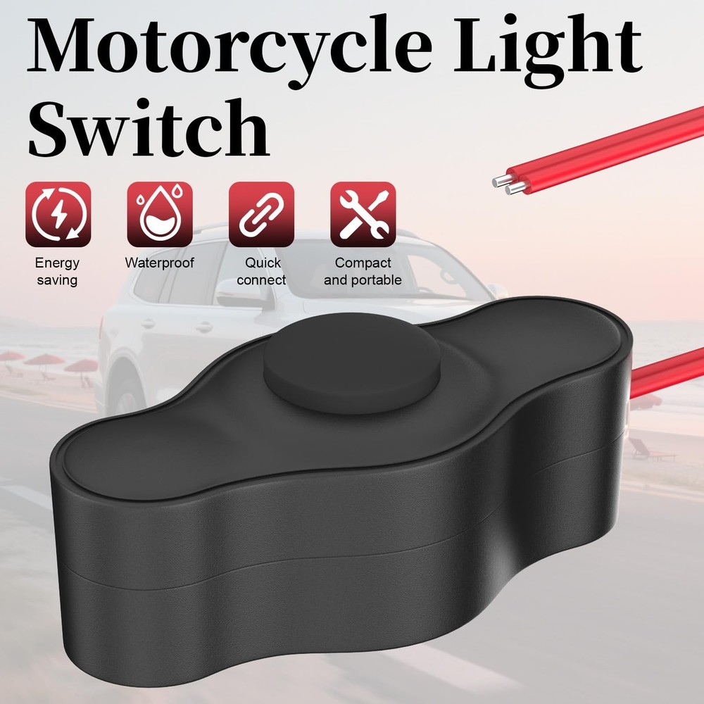 12V Waterproof On Off Switch, Inline Switch 12V with Quick Connector, Motorcy...
